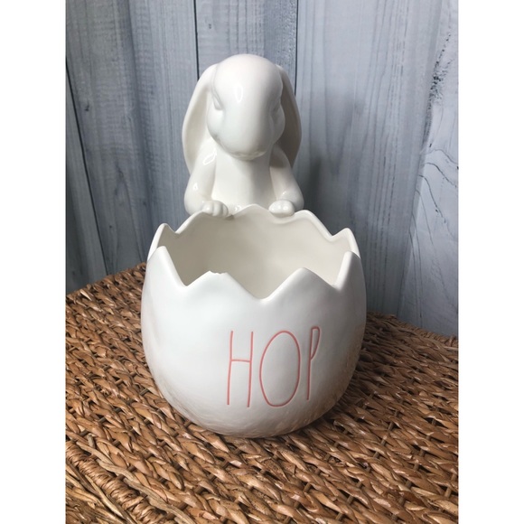 Rae Dunn | Holiday | Rae Dunn Easter Bunny Rabbit Hop Candy Dish Bowl ...
